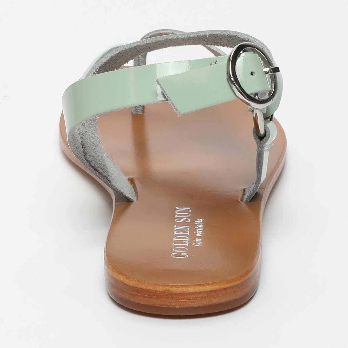 YAHTO sandales en cuir mint